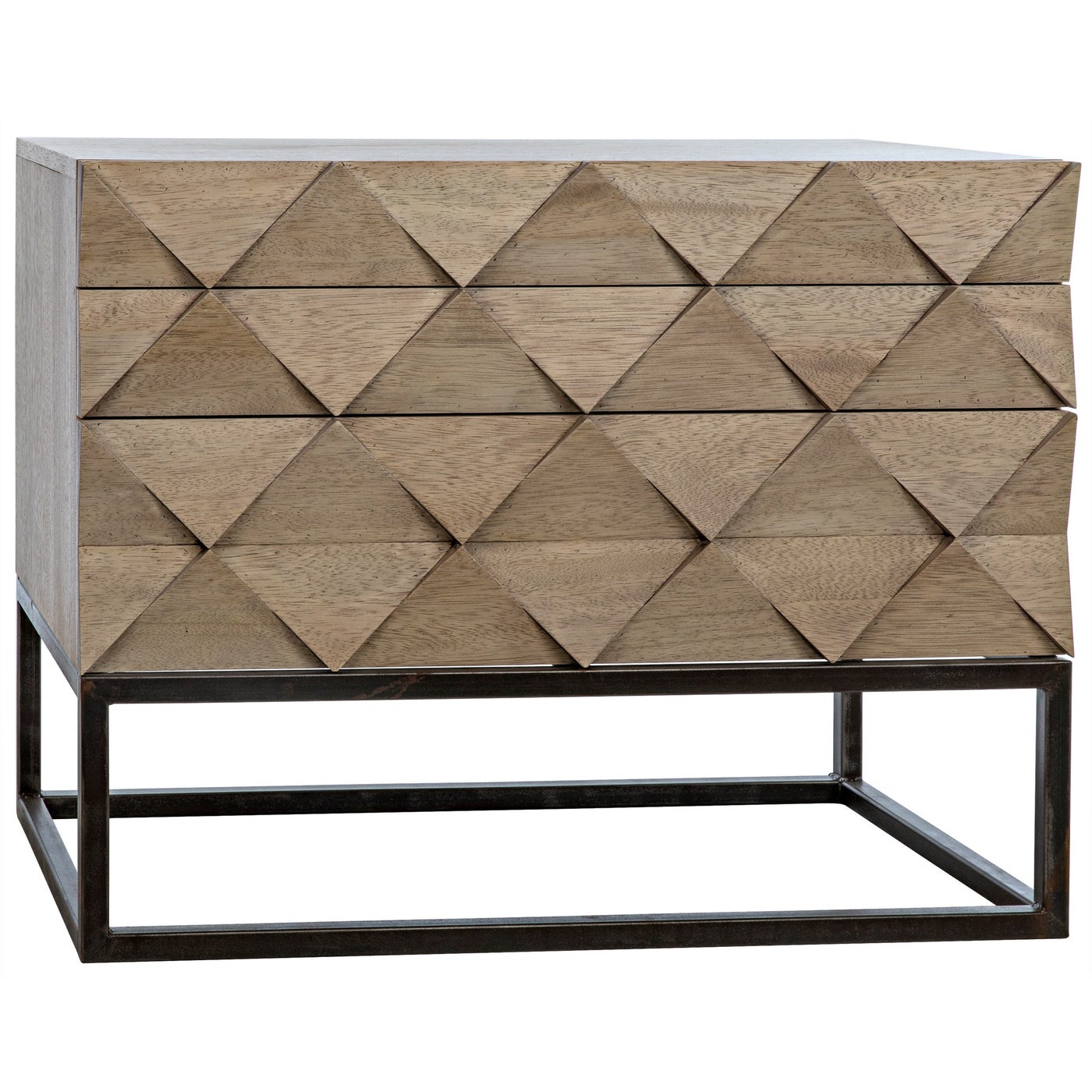 Noir, Draco Sideboard with Steel Stand - Washed Walnut