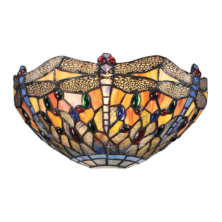 Elk Home, Dragonfly 6'' High 1 - Light Sconce - Dark Bronze