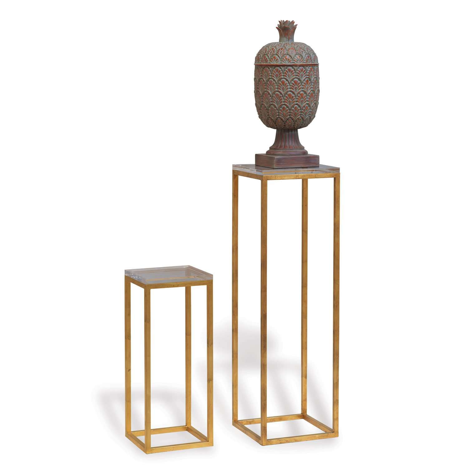 Port 68, Drake Gold/Lucite Pedestals (Set of 2)