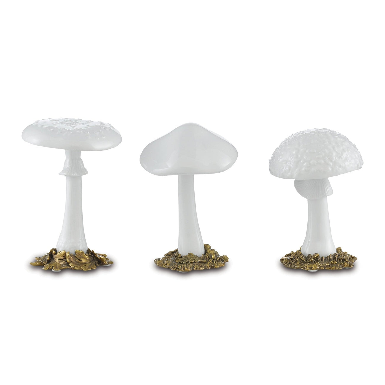 Currey, Dreamland Mushrooms on Bronze Set of 3