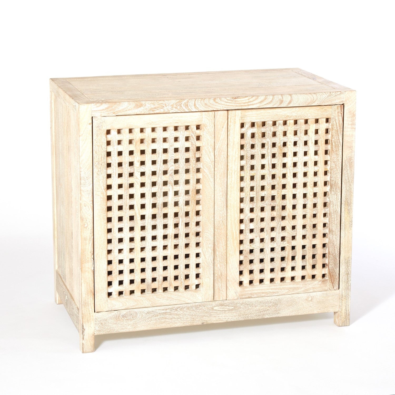 Global Views, Driftwood Lattice Two - Door Cabinet