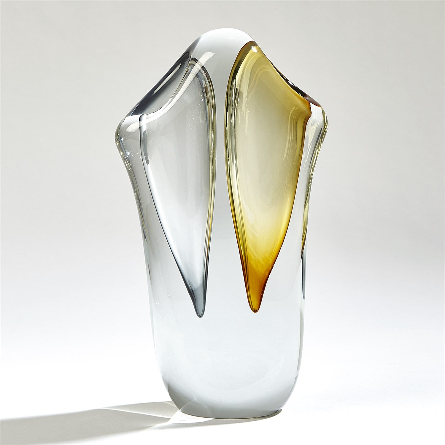 Global Views, Duet Vase - Amber/Grey