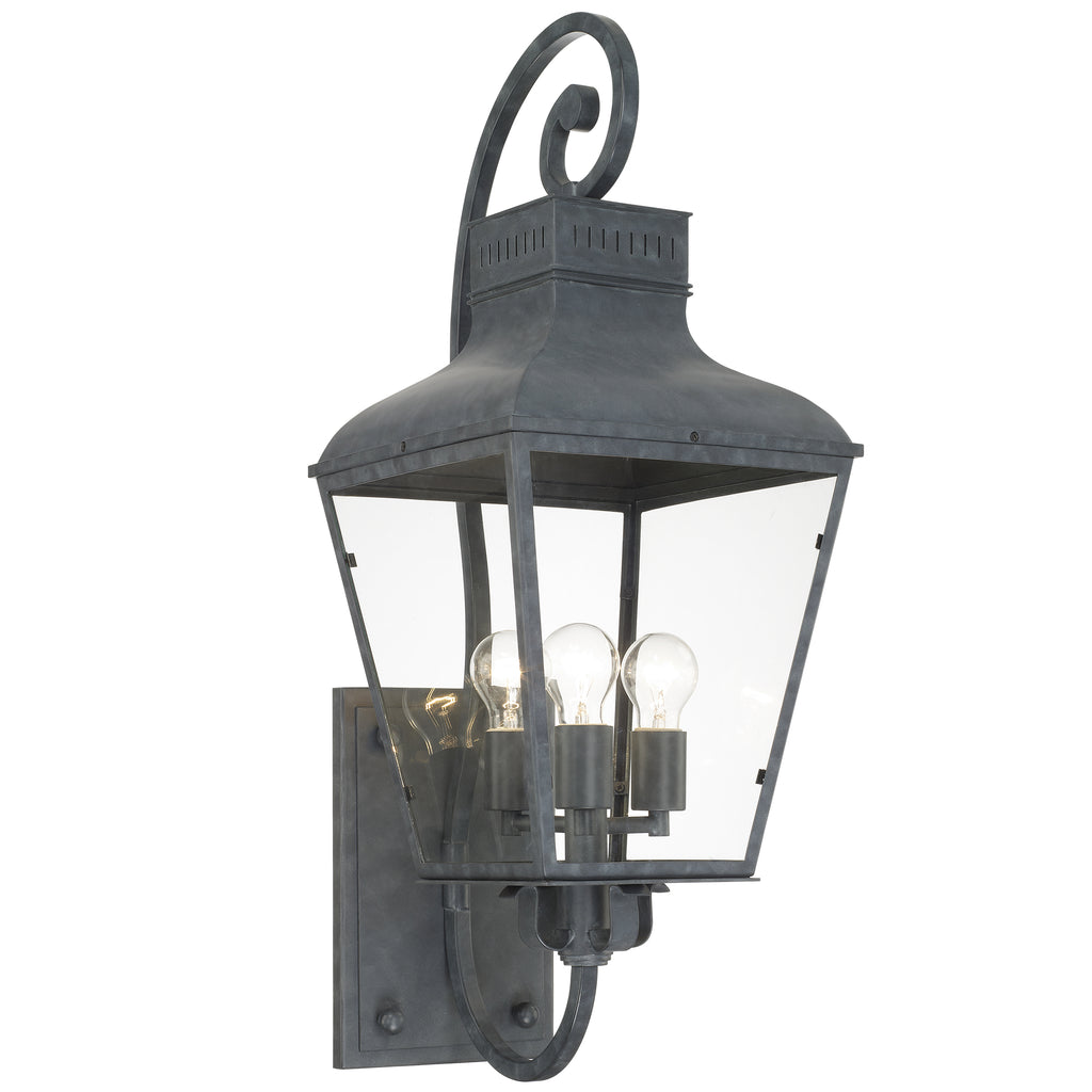 Crystorama Lighting Company, Dumont Outdoor 3 Light Wall Mount