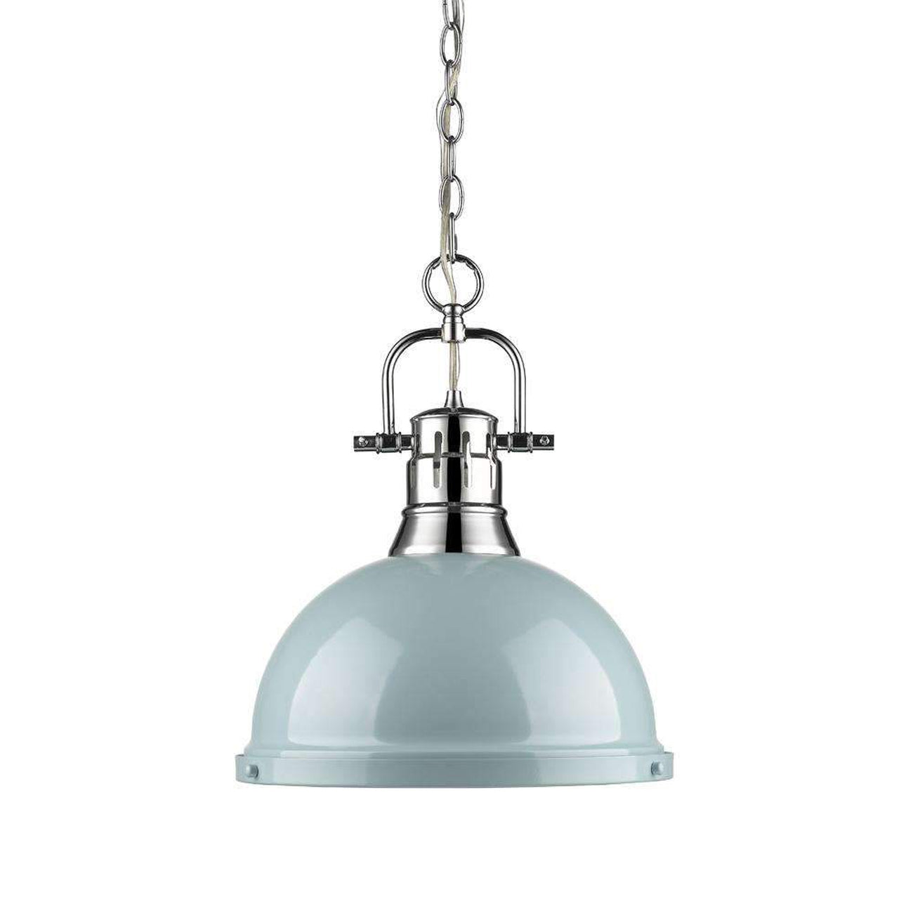 Golden Lighting, Duncan 1 Light Pendant - Seafoam