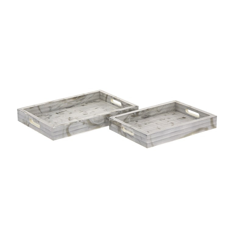 Elk Home, Eaton Etched Tray - Set of 2