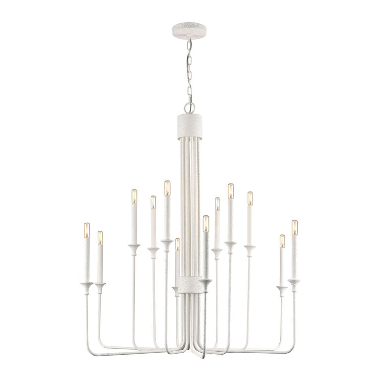 Elk Home, Edward 36'' Wide 12 - Light Chandelier - Matte White