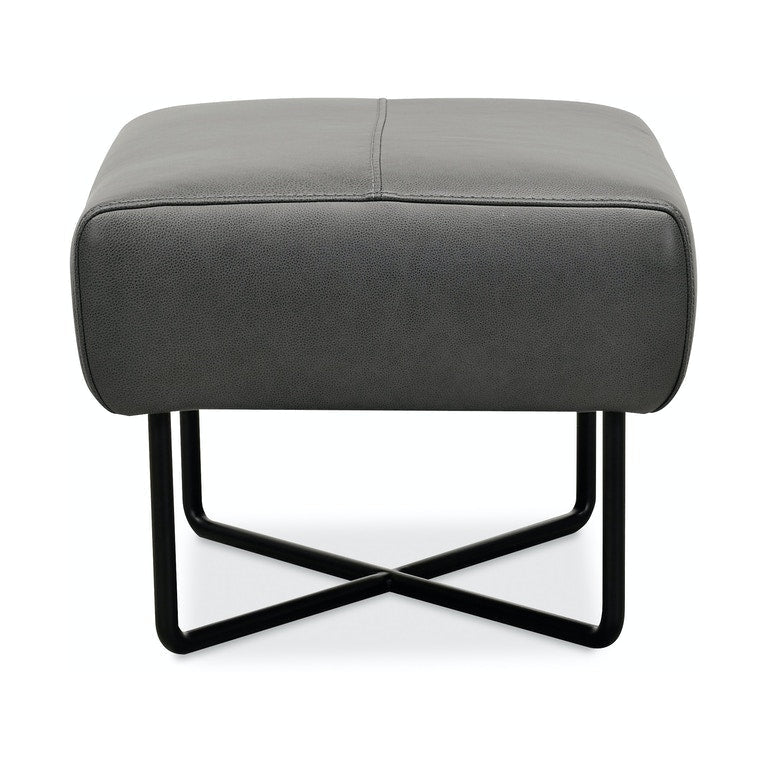 Hooker, Efron Ottoman w/ Black Metal Base