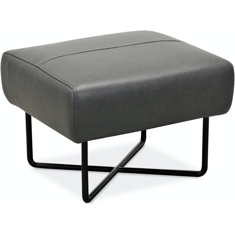 Hooker, Efron Ottoman w/ Black Metal Base