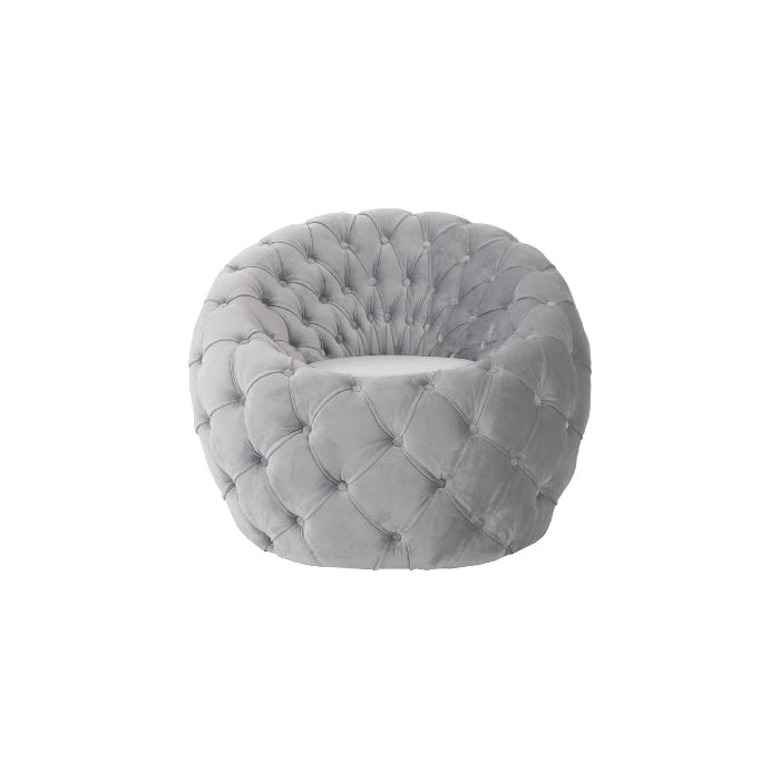 Phillips Collection, Egg Gray Velvet Chair