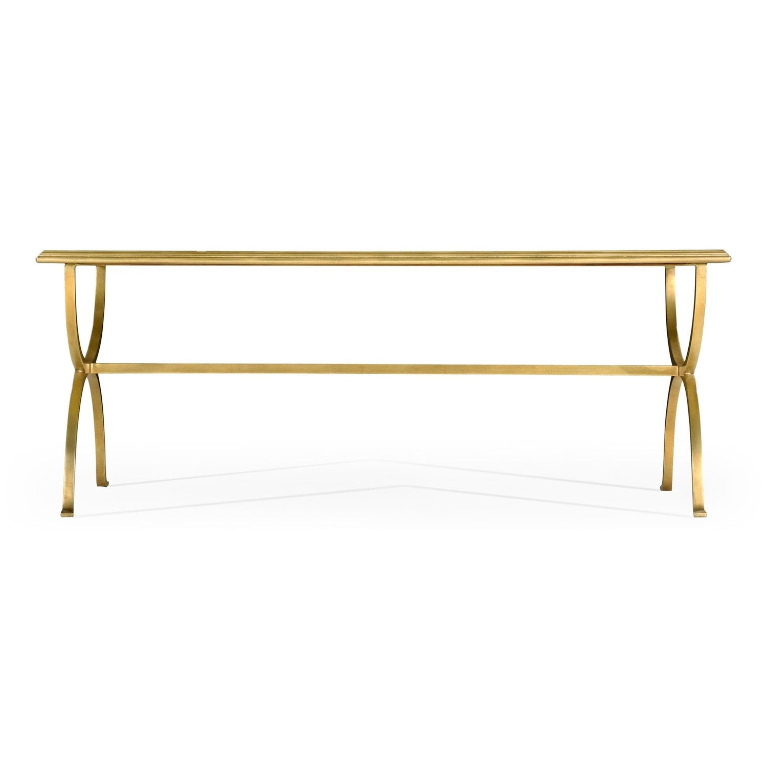 Jonathan Charles, Églomisé & Gilded Iron Coffee Table