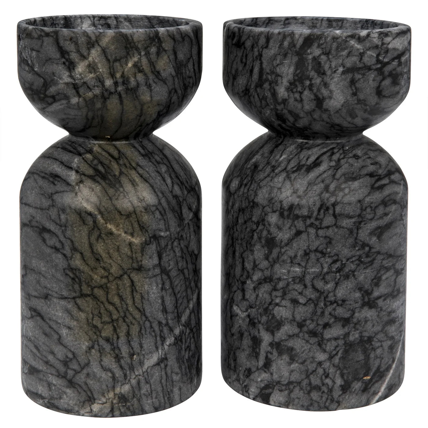 Noir, Elias Decorative Candle Holder, Set of 2