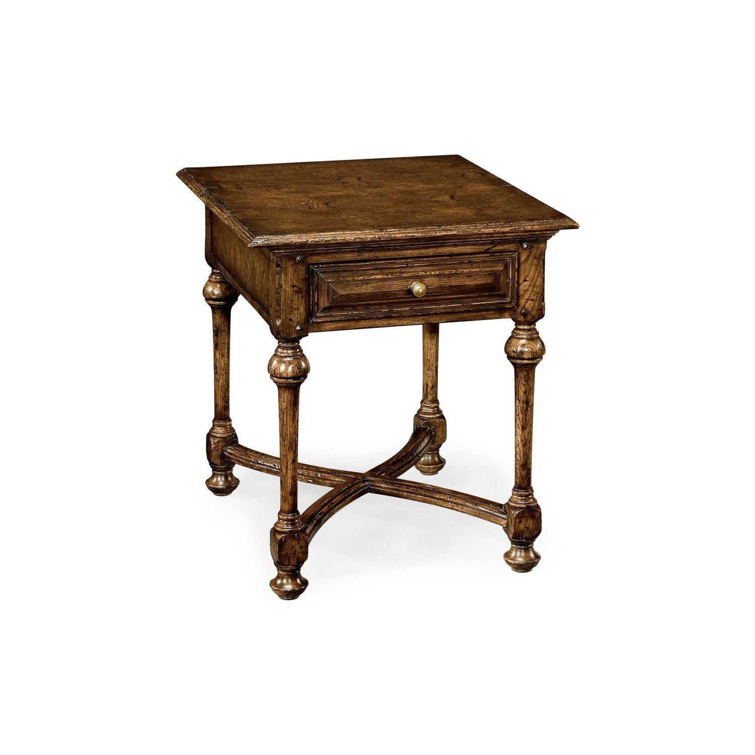 Jonathan Charles, Elizabethan Style Dark Oak Square Side Table