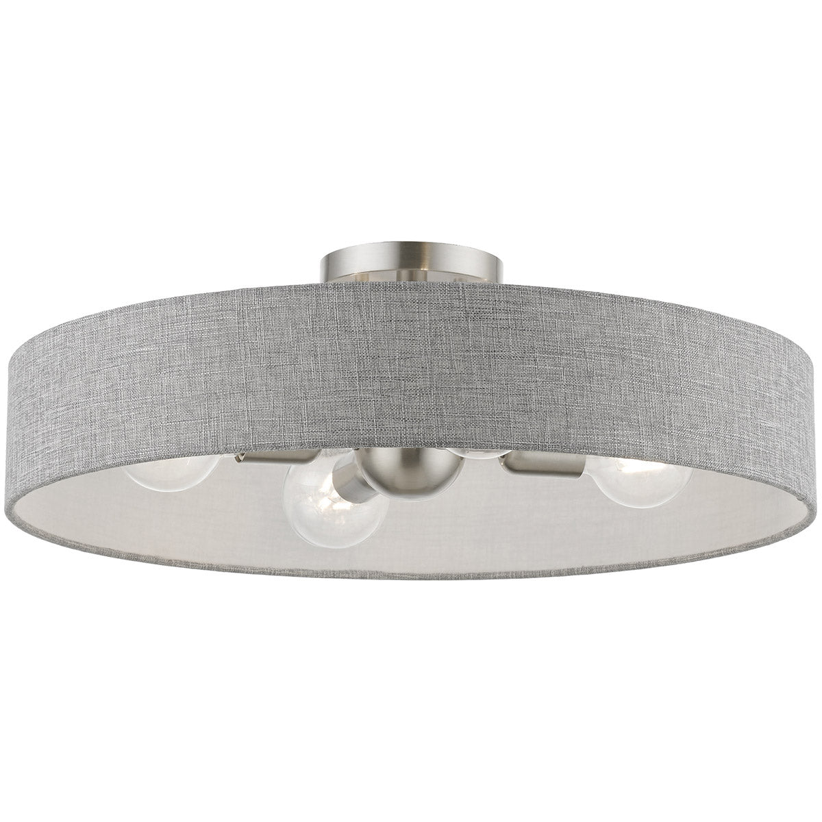 Livex Lighting, Elmhurst 4 Light 22 inch  Semi-Flush