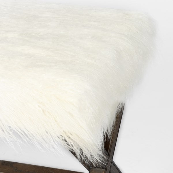 Four Hands, Elyse Bench with Mongolian Fur