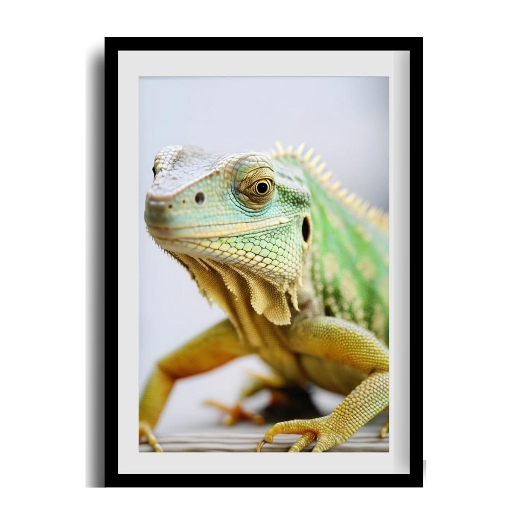 FASart, Emerald Enchantment: The Graceful Green Iguana