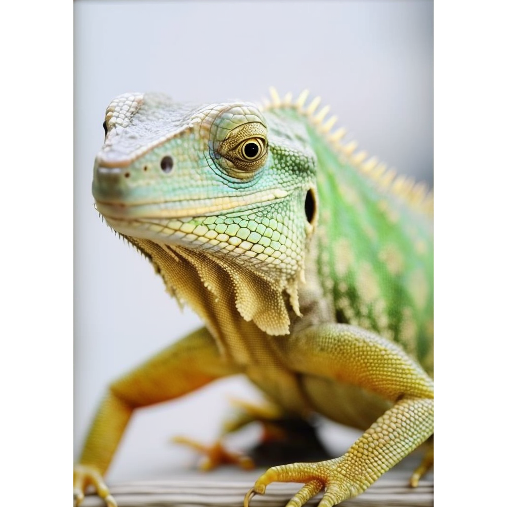 FASart, Emerald Enchantment: The Graceful Green Iguana