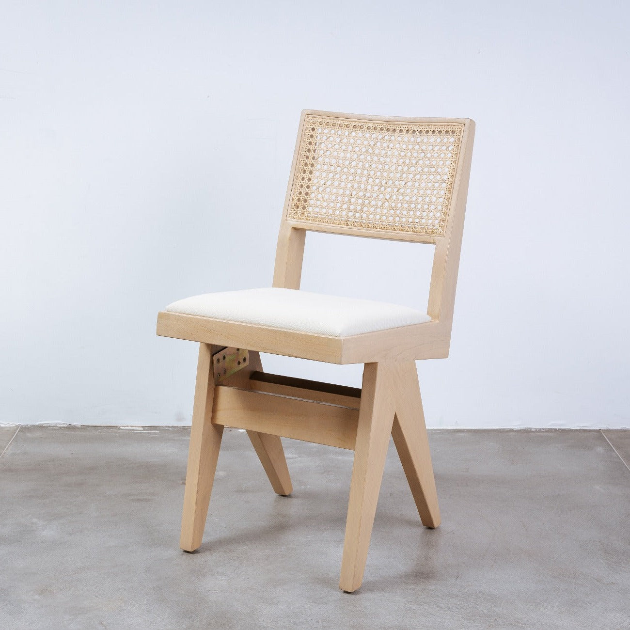 France & Son, Jeanneret Dining Side Chair with Seat Pad