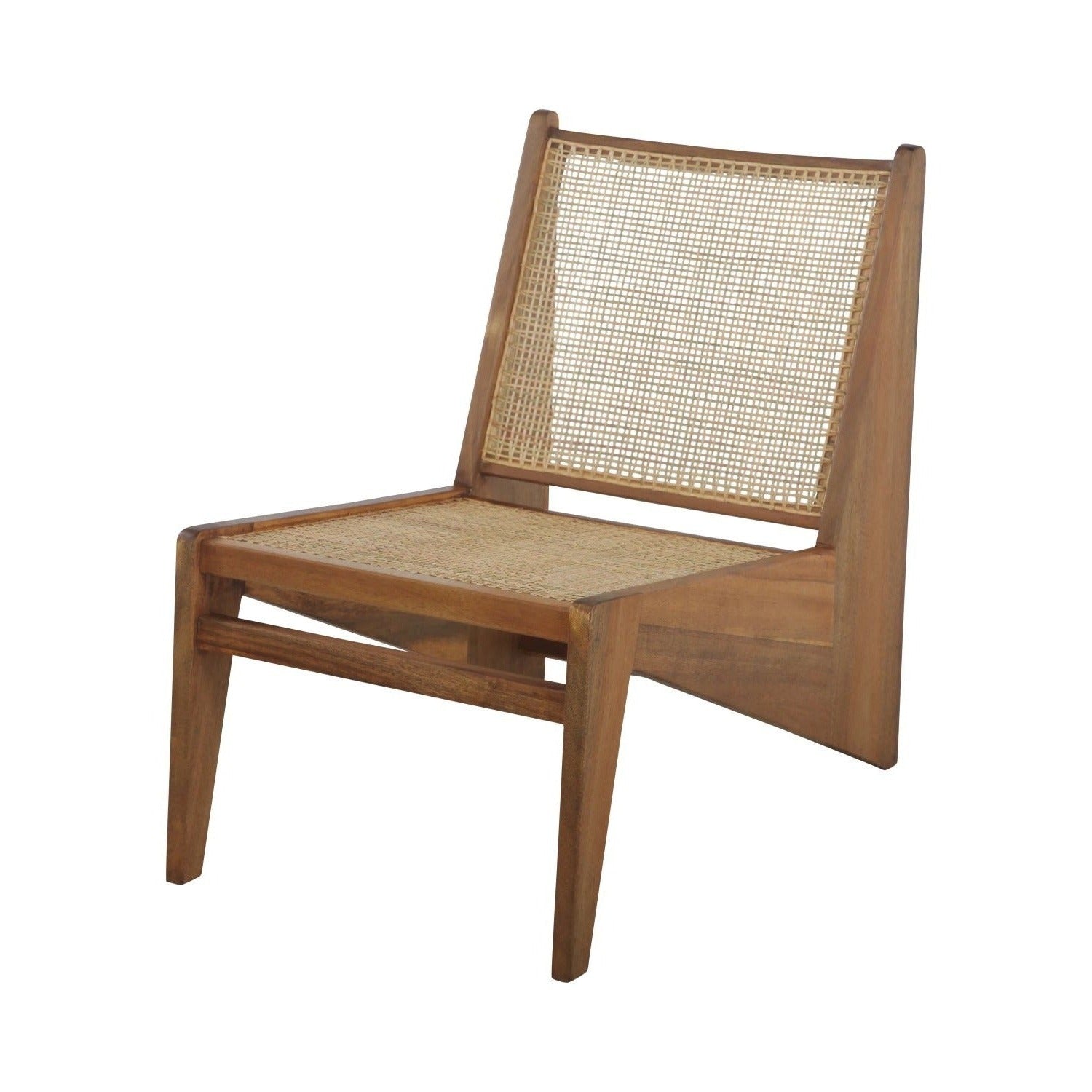 France & Son, Jeanneret Kangaroo Lounge Chair with Hand Caned Seat