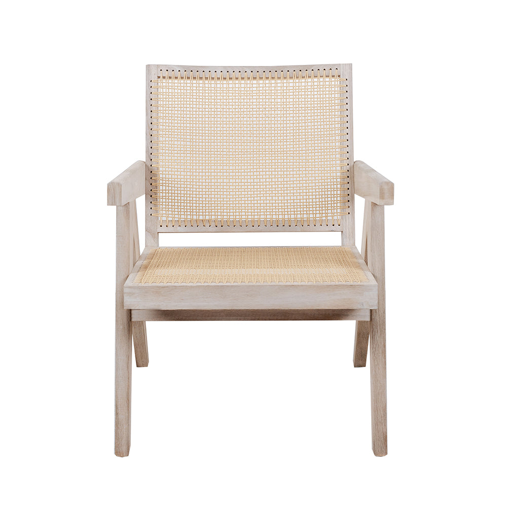 France & Son, Jeanneret Lounge Chair with Arms - Weathered Grey Teak