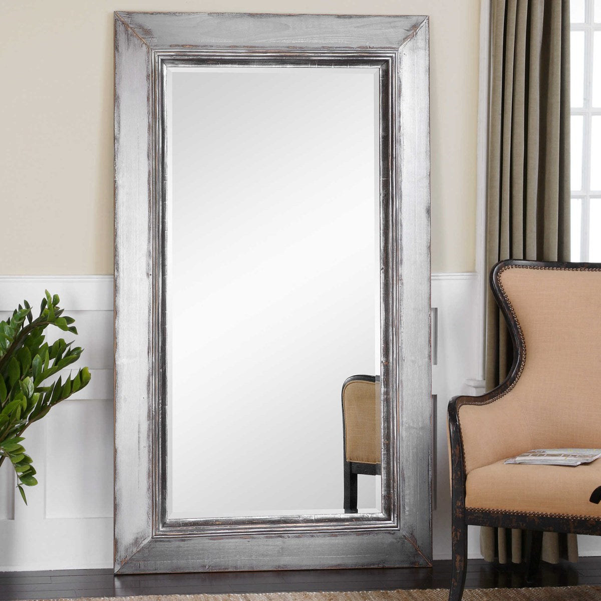 Uttermost, Lucanus Oversized Silver Mirror