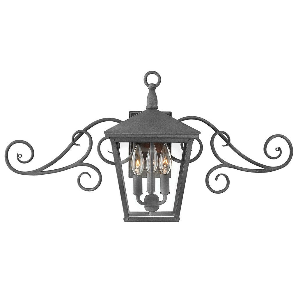 Hinkley Lighting, Outdoor Trellis - Small Wall Mount Lantern with Scroll