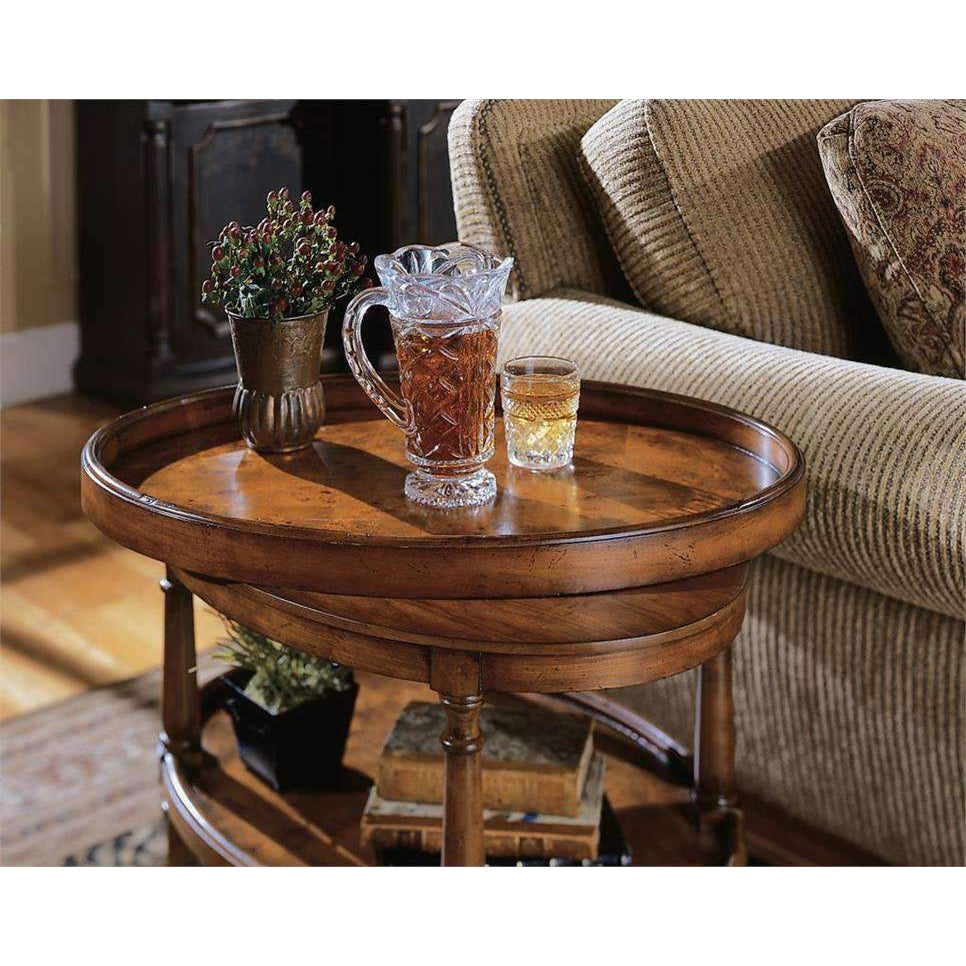 Hooker, Oval Accent Table w/ Removable Tray