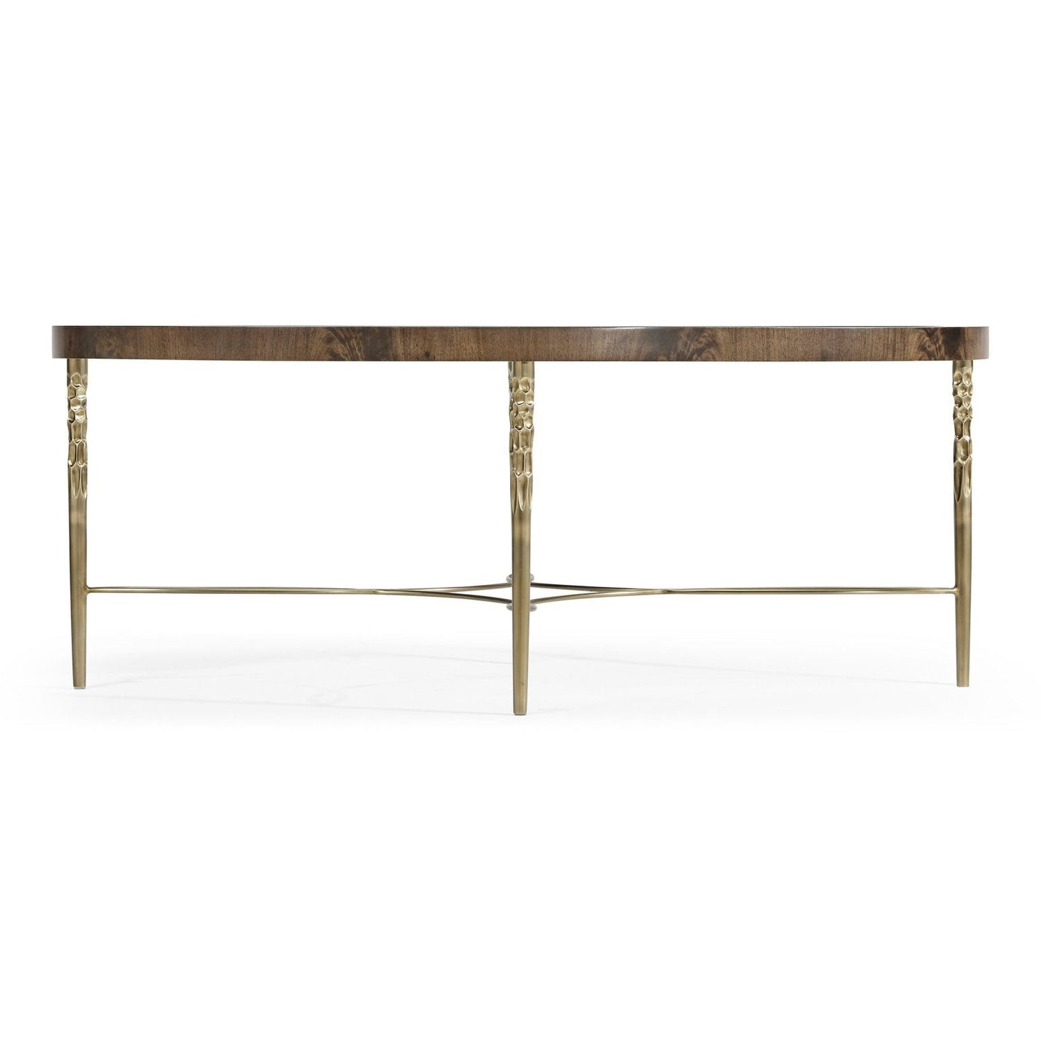 Jonathan Charles, Oval Coffee Table with Brass Base