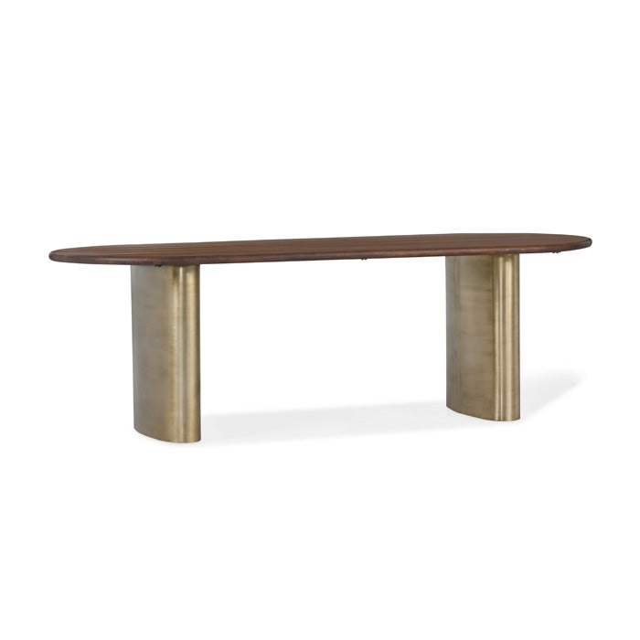 Union Home Furniture, Ovale Dining Table - Brass Base