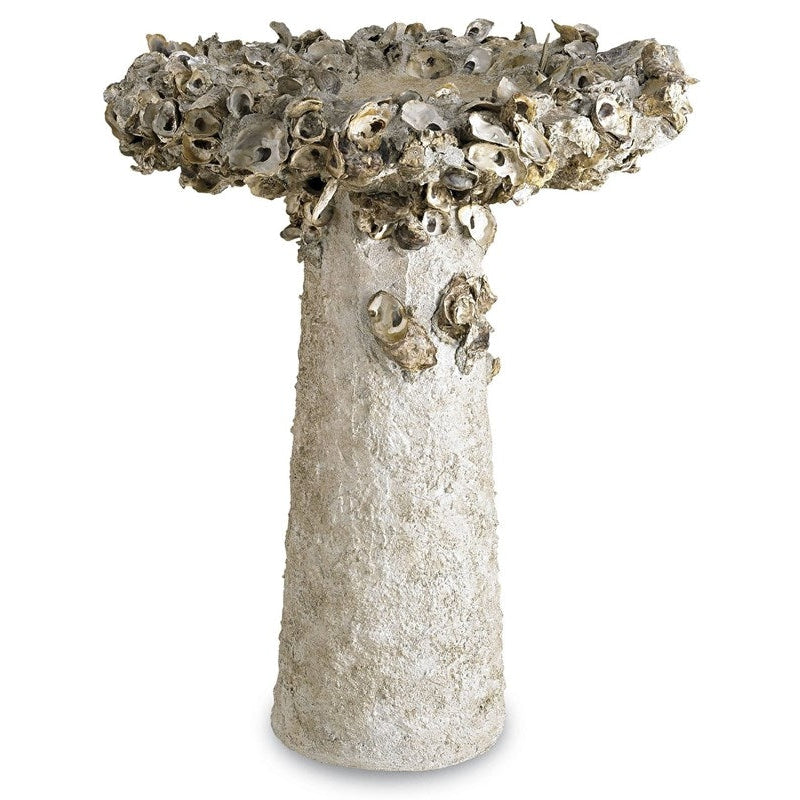 Currey, Oyster Shell Large Bird Bath