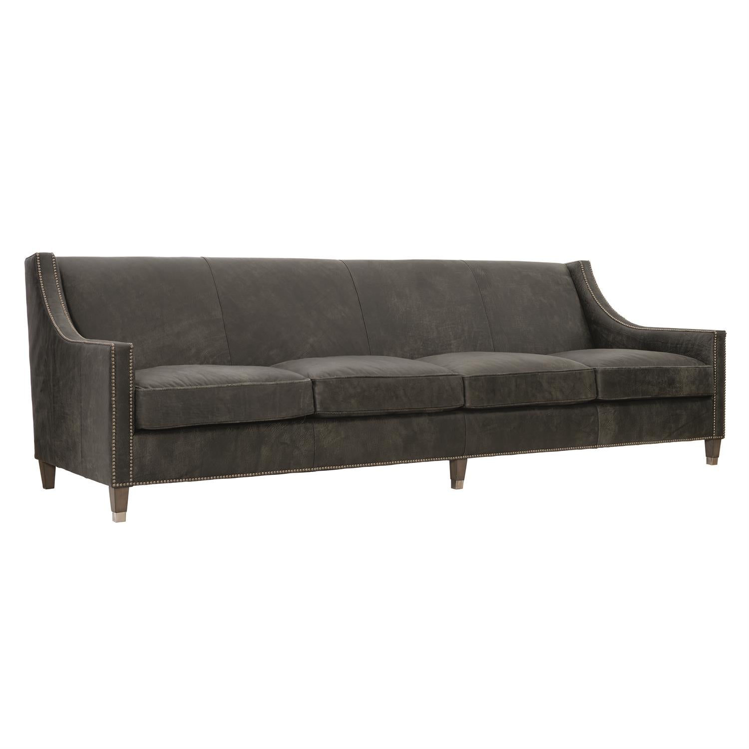 Bernhardt, Palisades Leather Sofa Without Pillows