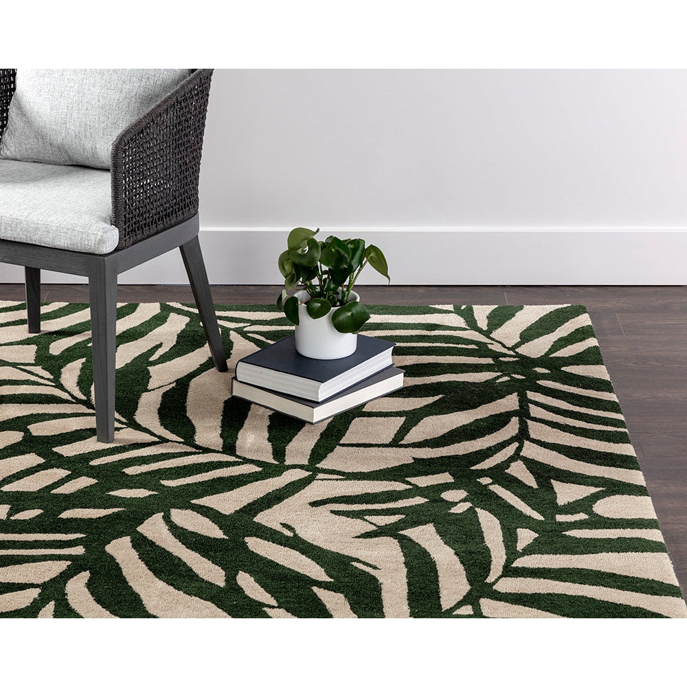 Sunpan, Palma Hand - Woven Rug - Green / Beige - 5'' x 8''