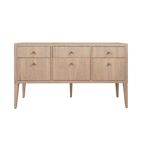 Worlds Away, Palmer Fluted Six Drawer Buffet