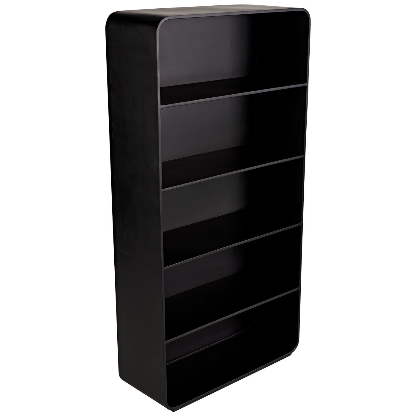 Noir, Paloma Bookcase - Black Steel