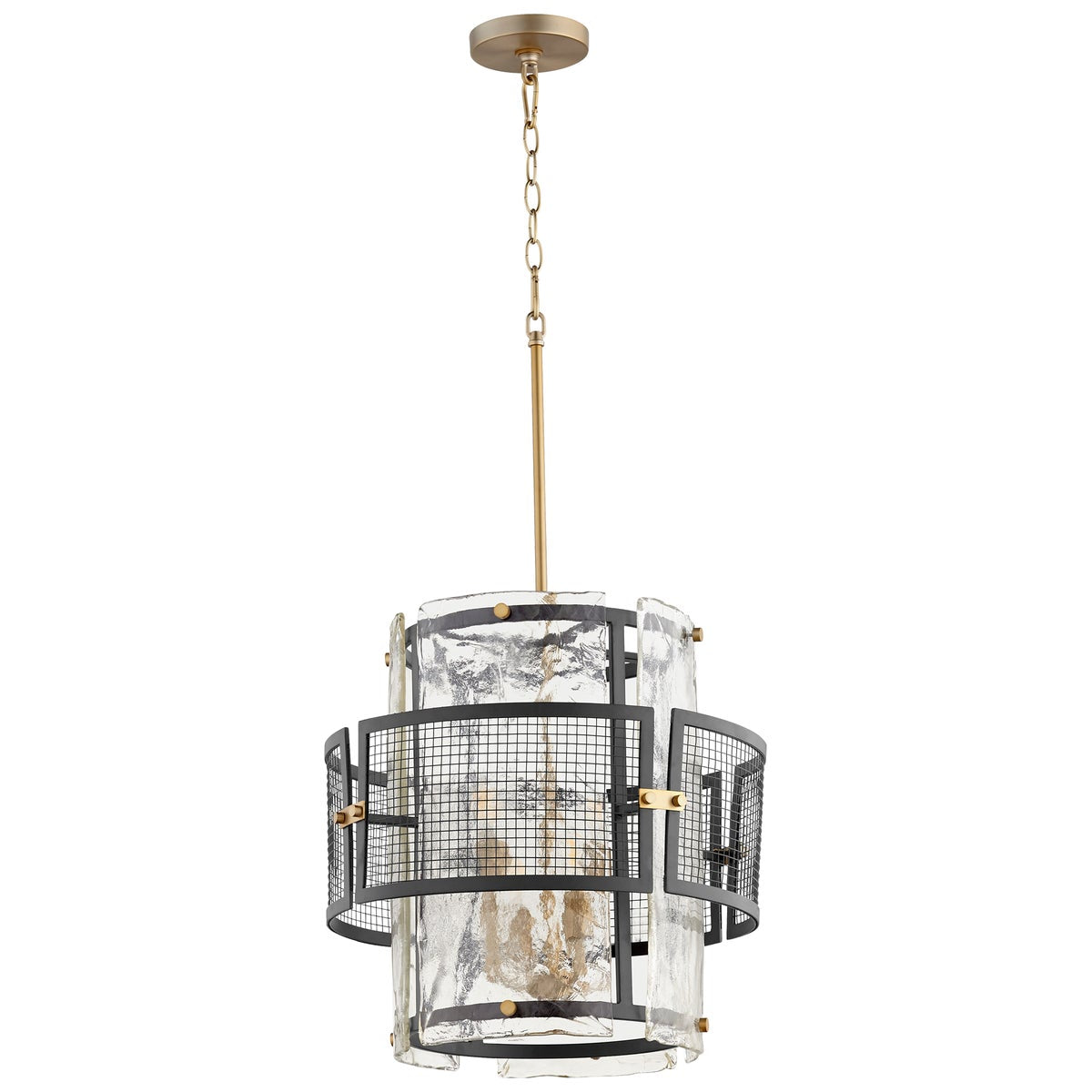 Cyan Design, Panorama Chandelier Noir & Aged Brass - Small