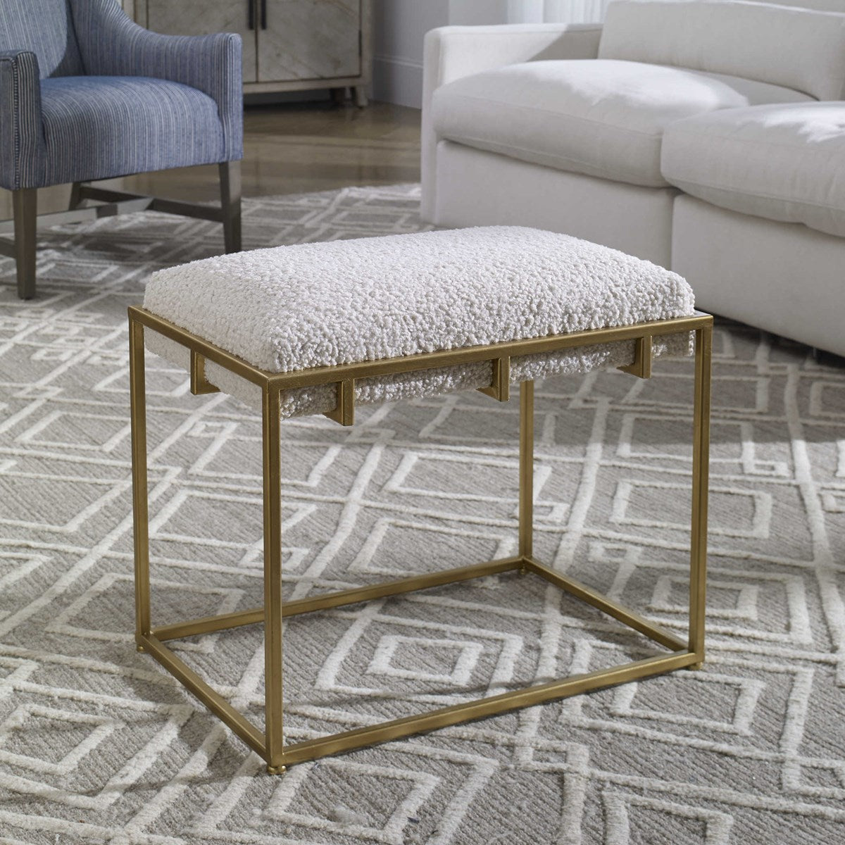 Uttermost, Paradox Small Bench, Gold