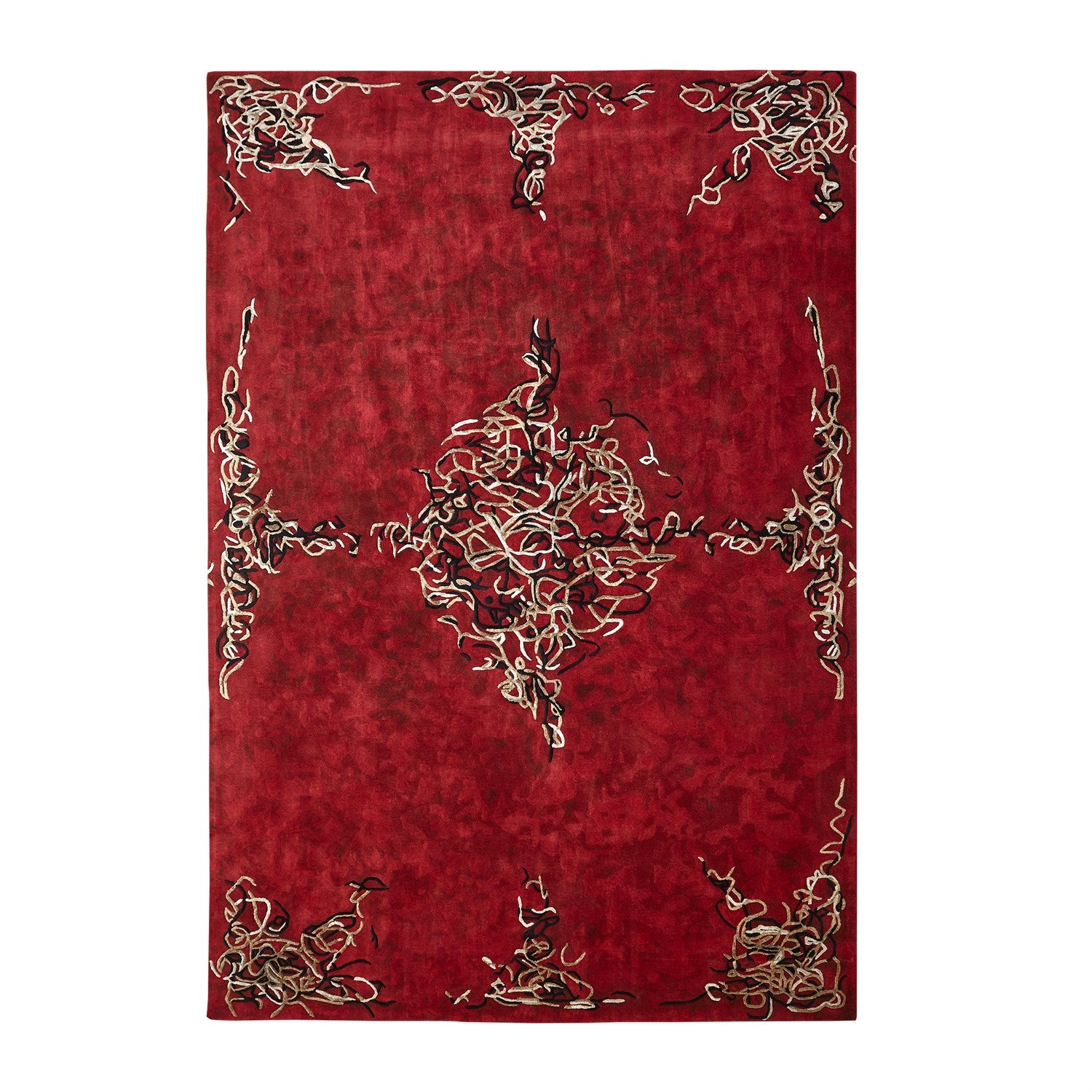 Global Views, Parlor Rug - Deep Red