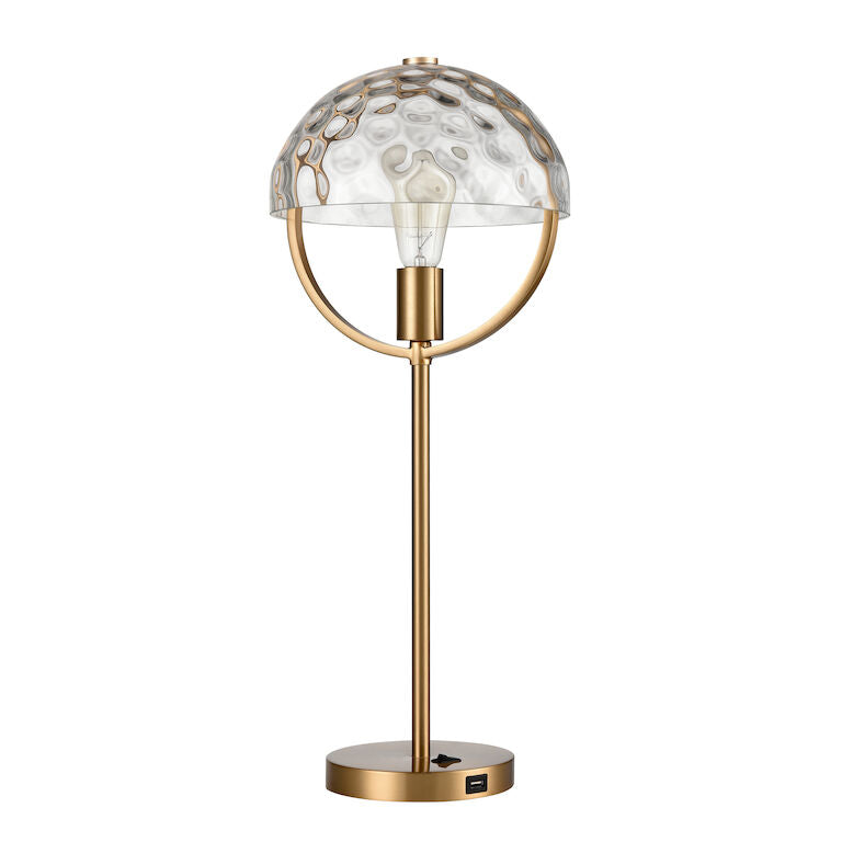 Elk Home, Parsons Avenue 24'' High 1 - Light Desk Lamp - Aged Brass