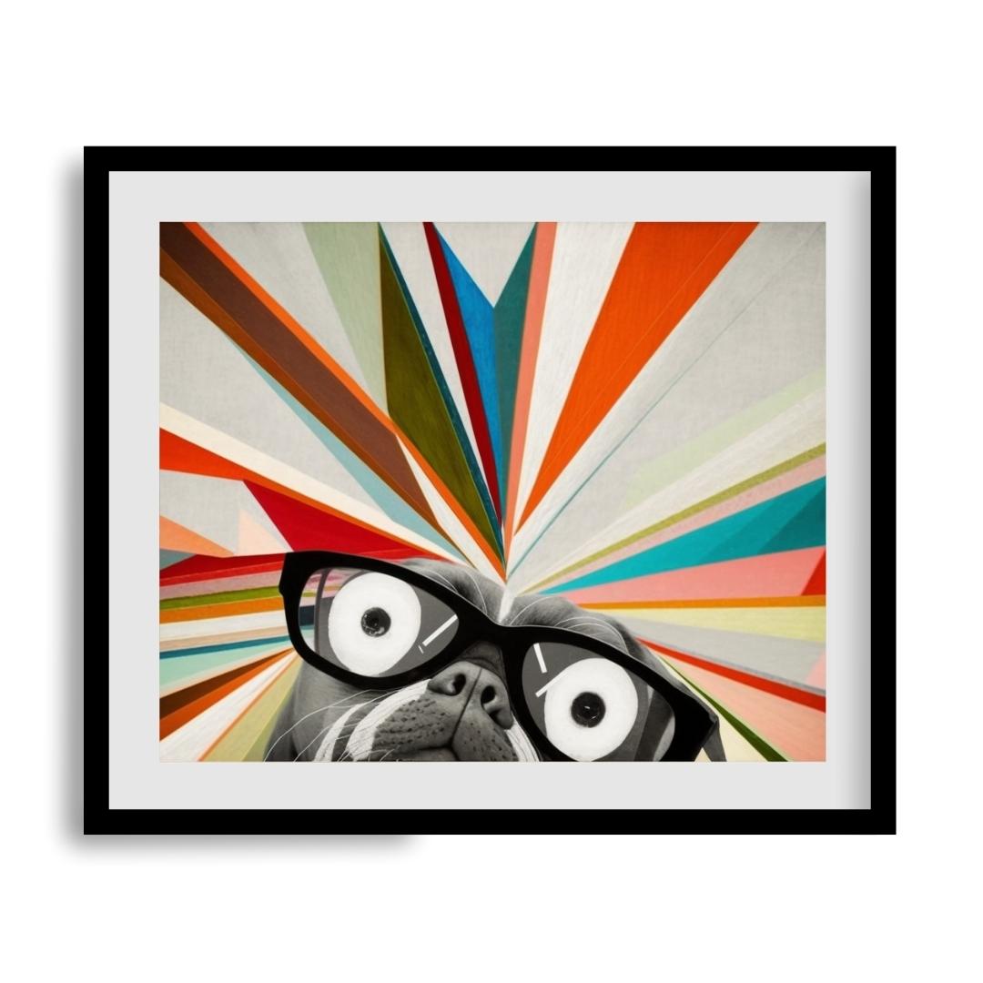 FASart, Pawsitively Stylish: Spectacled Pup - Limited Edition Print