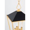 Hudson Valley, Paxton 2 Light Wall Sconce Gold Leaf/Black