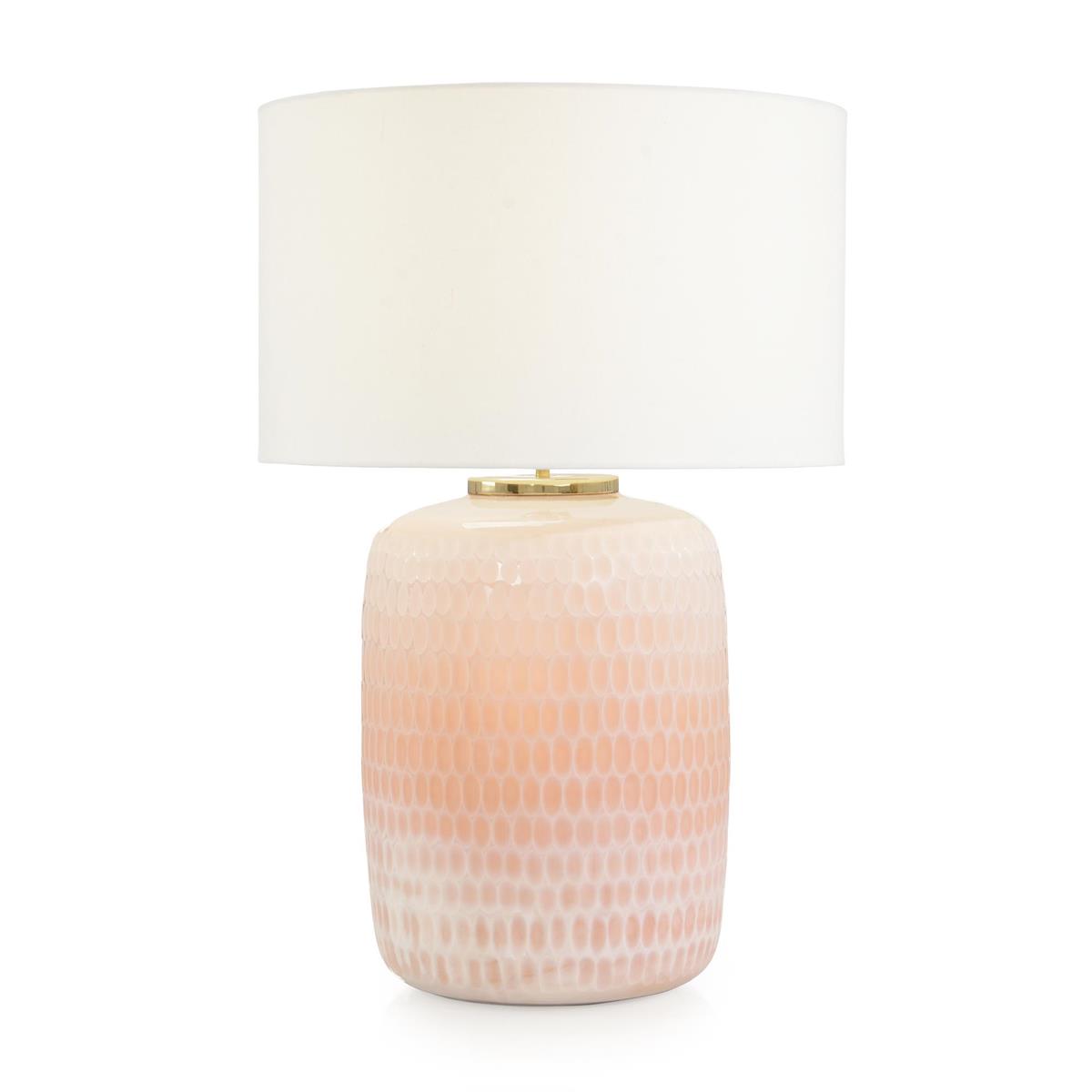 John Richard, Peach Honeycomb Table Lamp