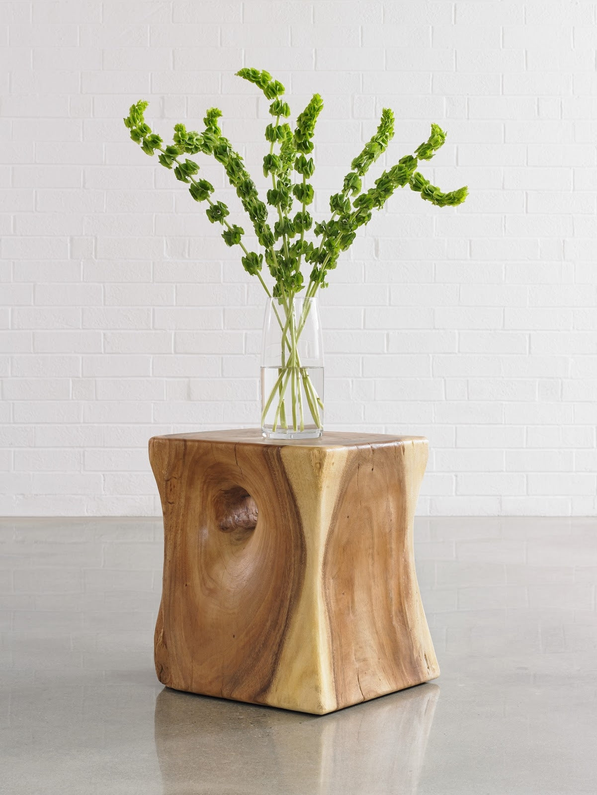 Phillips Collection, Peek a Boo Side Table, Chamcha Wood, Natural