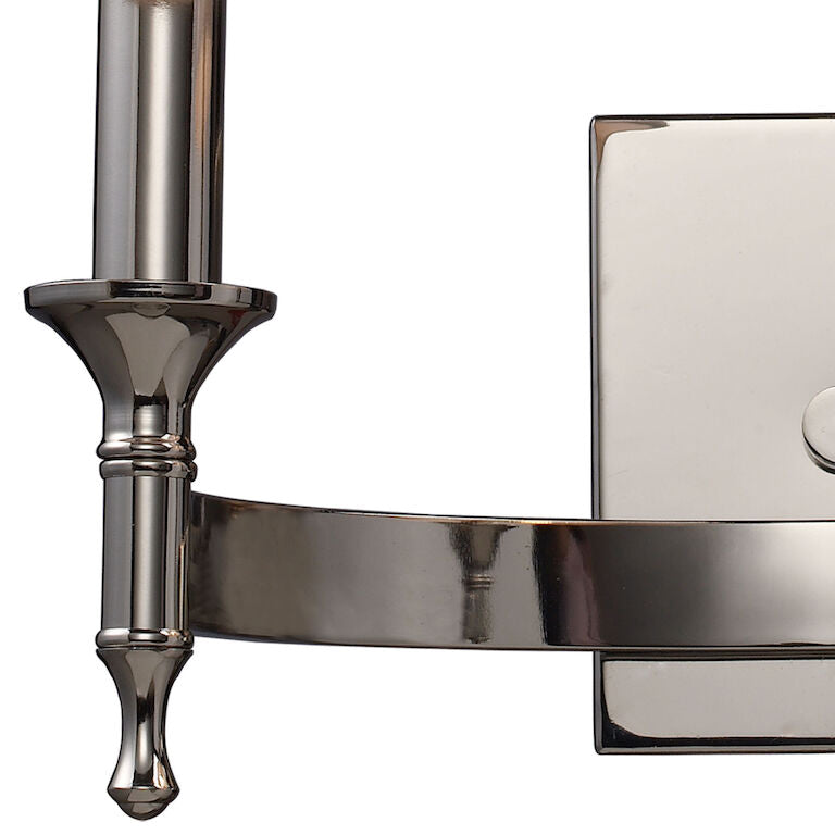 Elk Home, Pembroke 12'' High 2 - Light Sconce - Polished Nickel