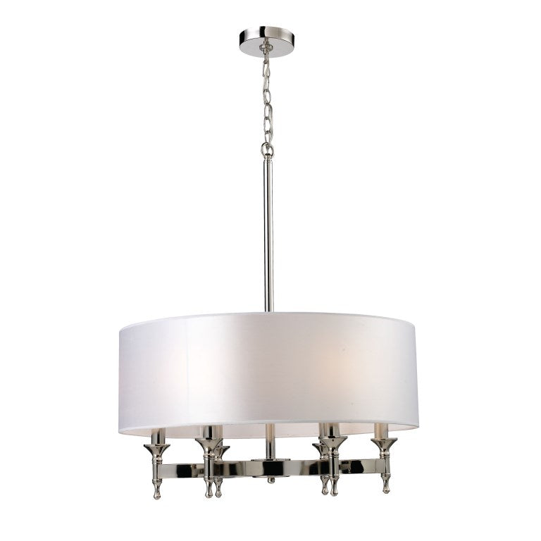 Elk Home, Pembroke 24'' Wide 6-Light Chandelier - Polished Nickel