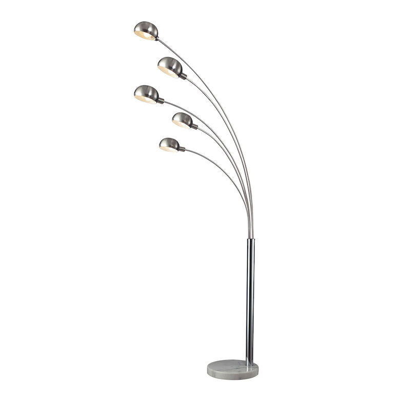 Elk Home, Penbrook 83'' High 5-Light Floor Lamp - Chrome