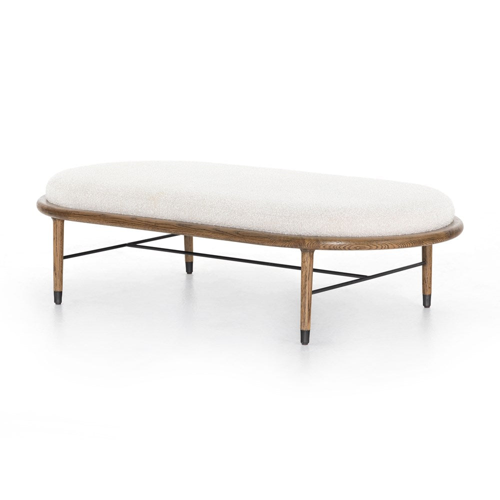 Four Hands, Petra Ottoman - 62" Knoll Natural