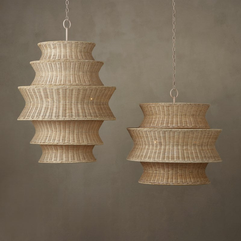 Currey, Phebe Rattan Chandelier