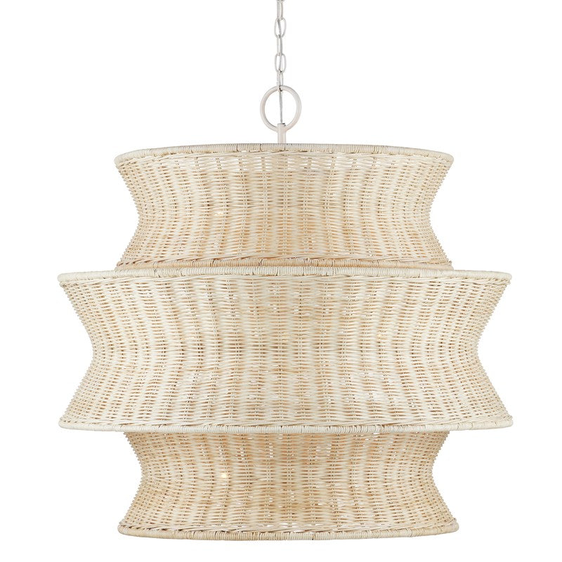 Currey, Phebe Rattan Chandelier