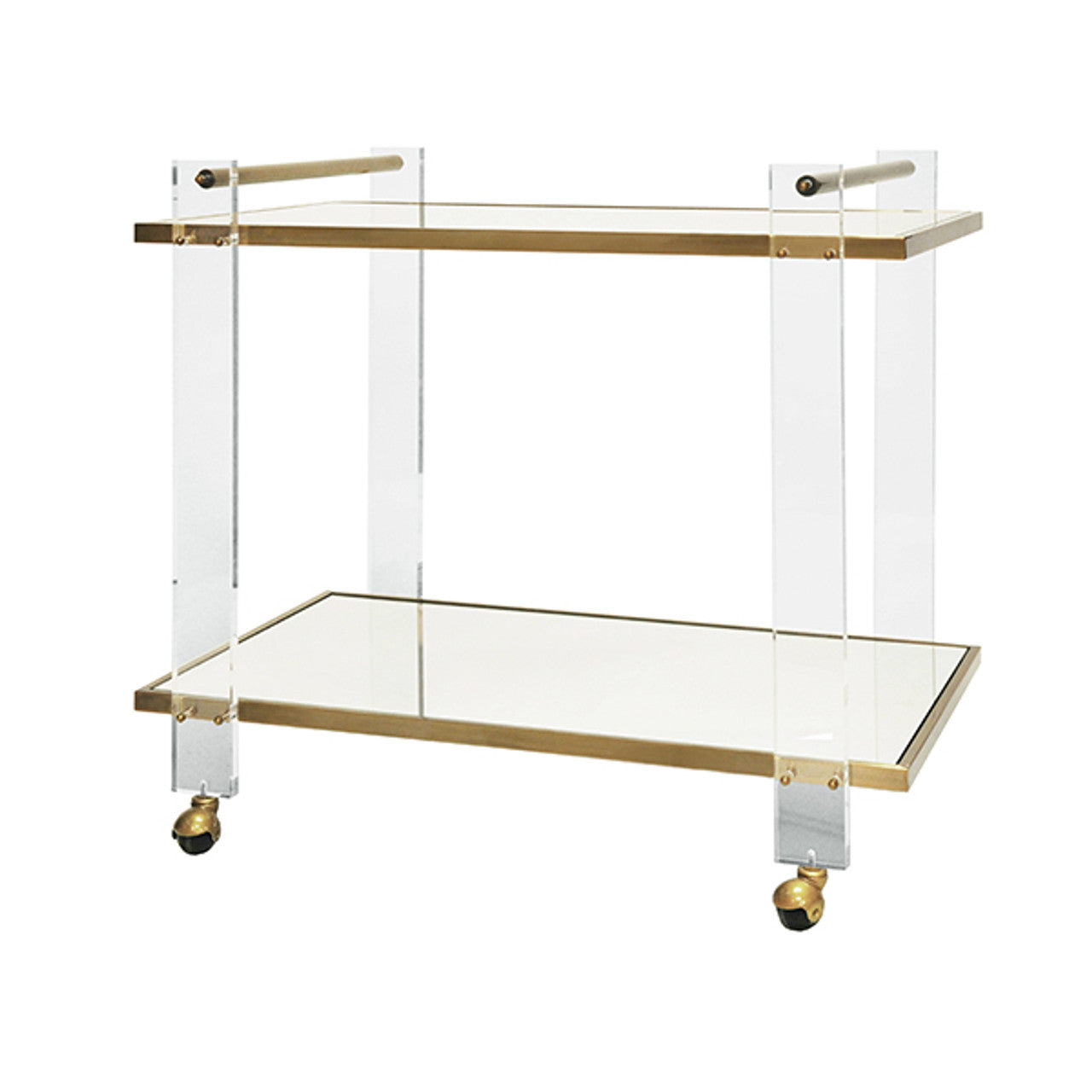 Worlds Away, Pierce Acrylic Leg Bar Cart