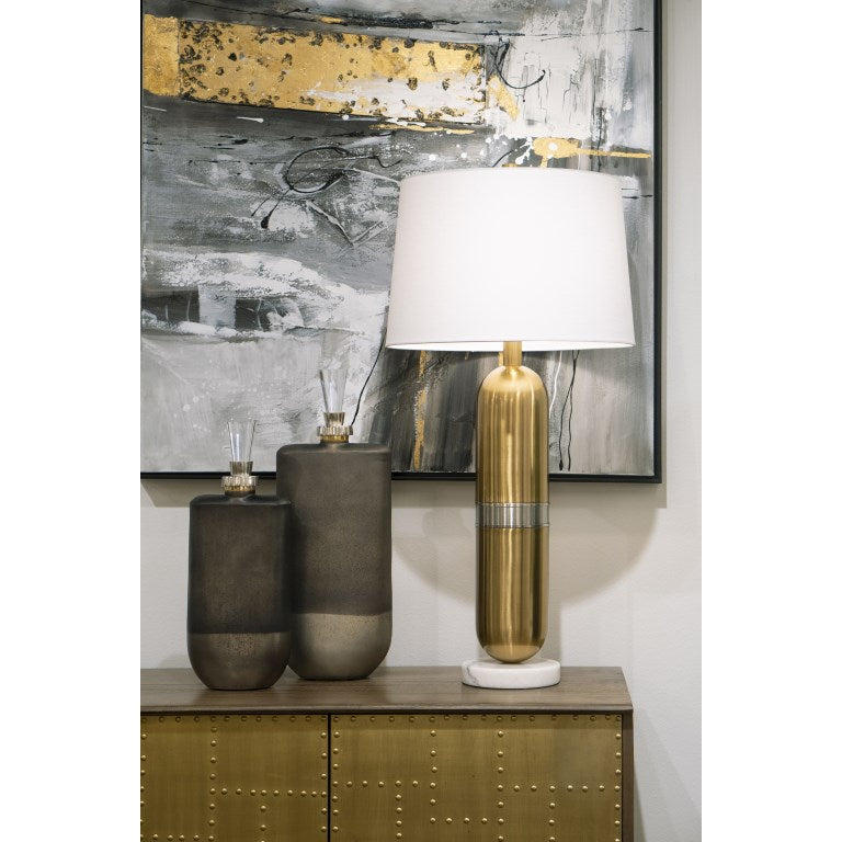 Elk Home, Pill 34'' High 1 - Light Table Lamp - Aged Brass