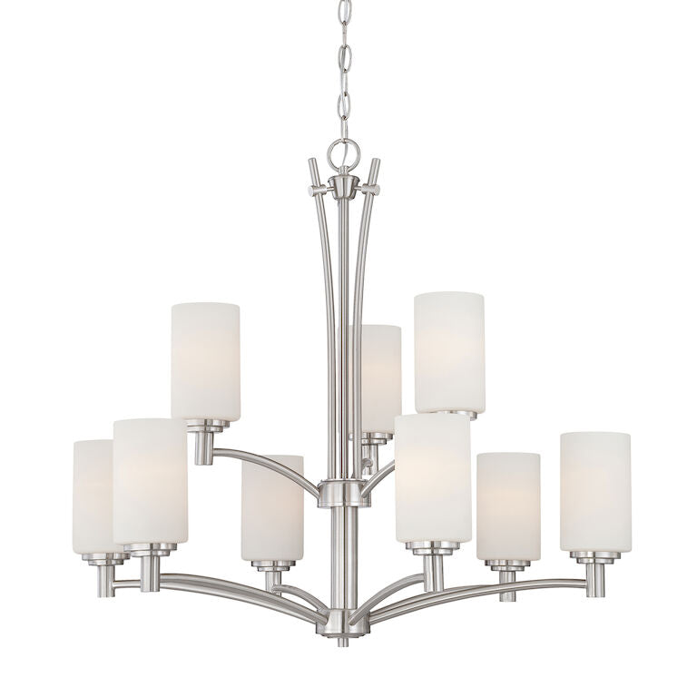 Elk Home, Pittman 31'' Wide 9-Light Chandelier - Brushed Nickel